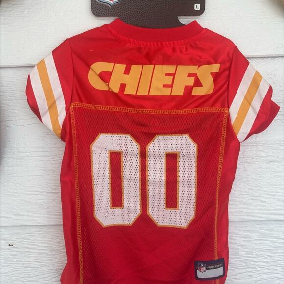 Kansas City Chiefs NFL Red Pet Jersey with Chiefs Logo. NWT Size L - Picture 1 of 7